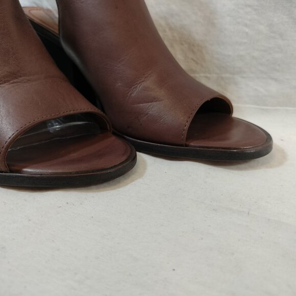 Trask Parker Block Heel Peep Toe Slingback Bootie - Picture 5 of 10